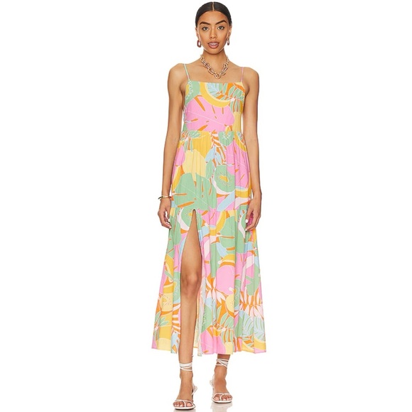Show Me Your Mumu Julia Maxi Dress in Tropical Fruit NEW - Picture 1 of 10